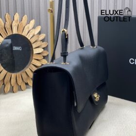 Maxi Klapptasche Schwarz/Gold 38 cm