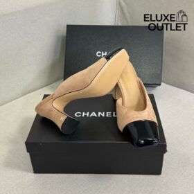 Mules Beige/Schwarz 9.5 cm