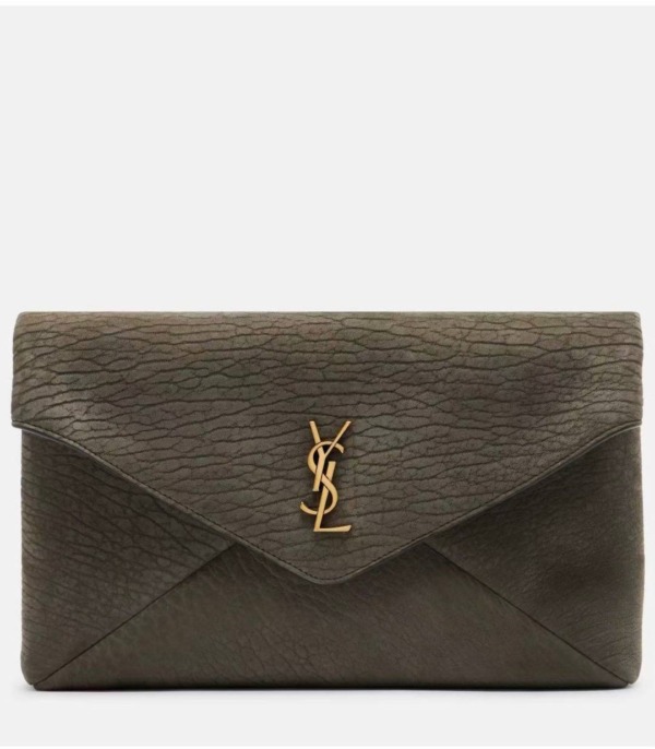 Cassandre Umschlag Wildleder Zinkgrau 29,5 cm