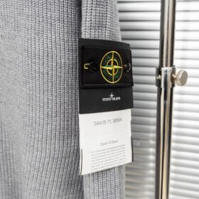 Plated Rib Cotton Bouclé Grau