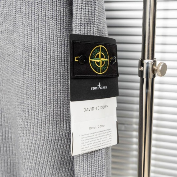Plated Rib Cotton Bouclé Grau