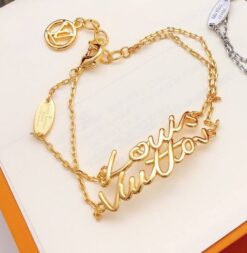 Script Bracelet Gold