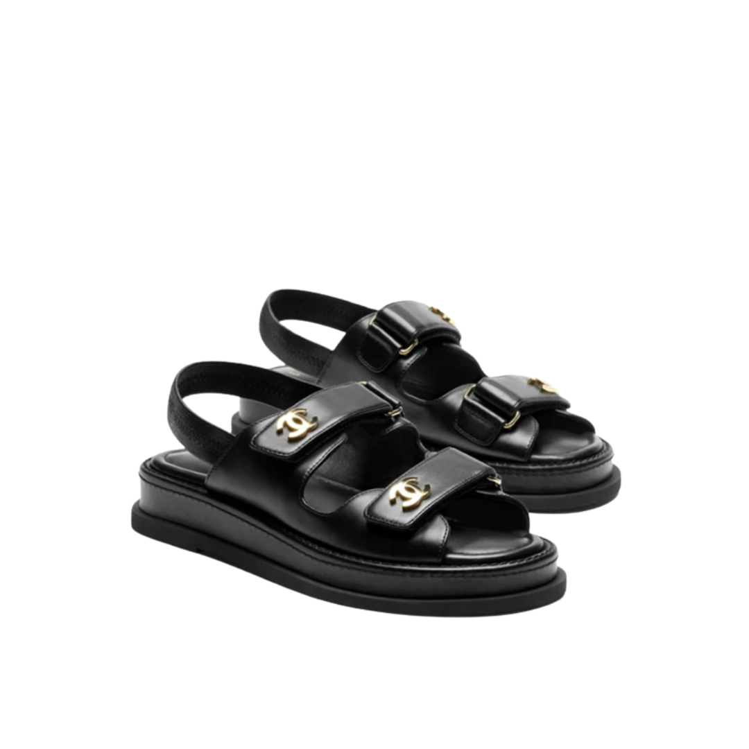Sandalen Schwarz/Gold