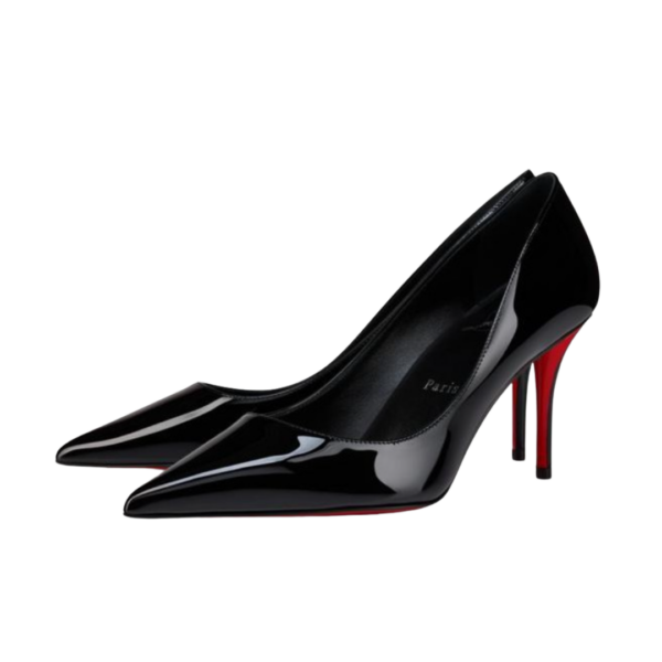 80 mm Pumps Patent Calf Leather Schwarz