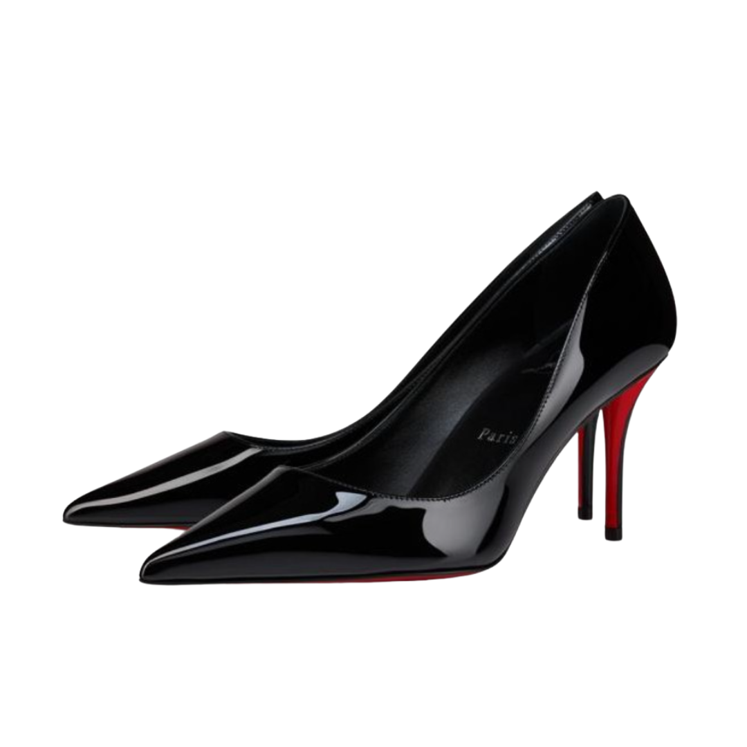 80 mm Pumps Patent Calf Leather Schwarz