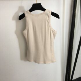 Jersey-Top Beige/Farngrün