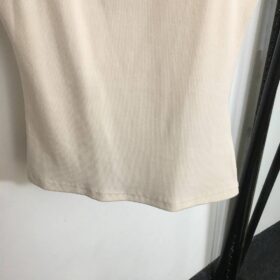 Jersey-Top Beige/Farngrün