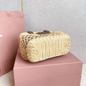 Korbtasche Beige 24 cm