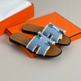Oran Blau/Weiß Denim Fringe