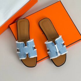 Oran Blau/Weiß Denim Fringe