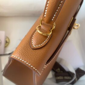 Kelly Epsom 25 Braun/Gold
