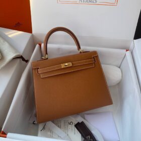 Kelly Epsom 25 Braun/Gold