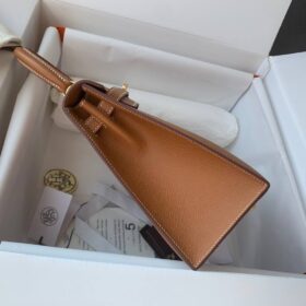 Kelly Epsom 25 Braun/Gold