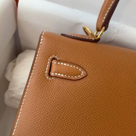 Kelly Epsom 25 Braun/Gold