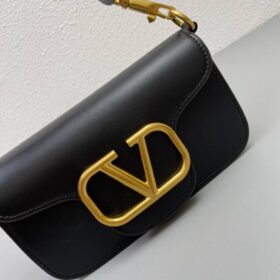 Locò Kalbsleder Schwarz/Gold 20 cm