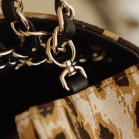 Leopard Leather Flap 33 cm