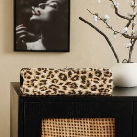 Leopard Leather Flap 33 cm