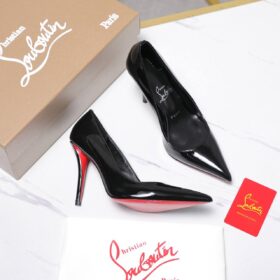 80 mm Pumps Patent Calf Leather Schwarz