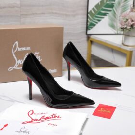 80 mm Pumps Patent Calf Leather Schwarz