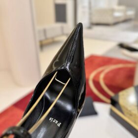 80 mm Strappy pumps Patent Calf Leather Schwarz