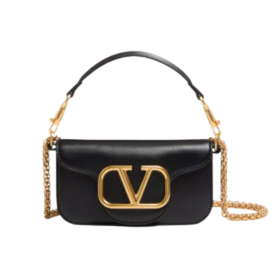 Locò Kalbsleder Schwarz/Gold 20 cm