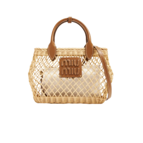 Korbtasche Beige 24 cm