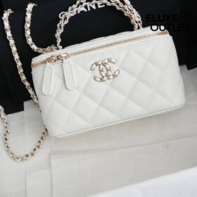 Langer Waschtisch mit Kette Weiß 17cm