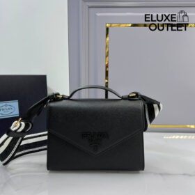 Schwarz Monochrome Saffiano 21 cm