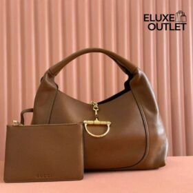 Softbit Maxi Schultertasche Braun Leder 46 cm