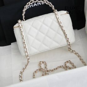 Langer Waschtisch mit Kette Weiß 17cm