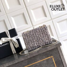 Flap Pailletten & Gold, Grau, Schwarz 20 cm