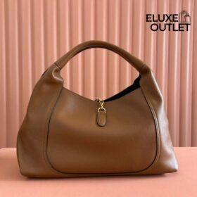 Softbit Maxi Schultertasche Braun Leder 46 cm