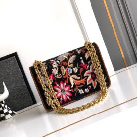 Vain Perlen Schwarz/Gold Hardware 24 cm