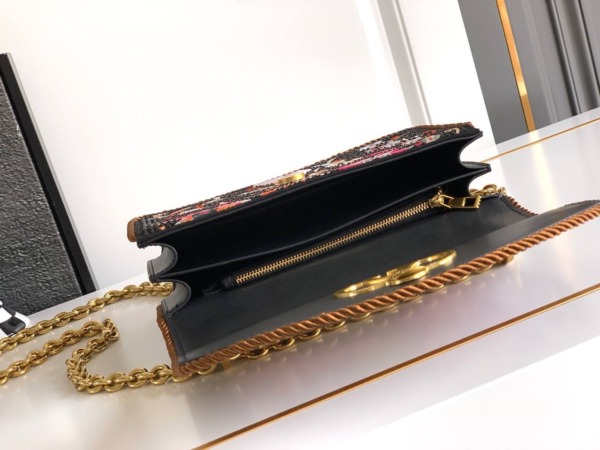 Vain Perlen Schwarz/Gold Hardware 24 cm