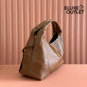 Softbit Maxi Schultertasche Braun Leder 46 cm