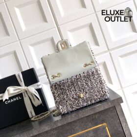 Flap Pailletten & Gold, Grau, Schwarz 20 cm