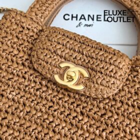 Raffia Nano Kelly Flap Bag – Braun