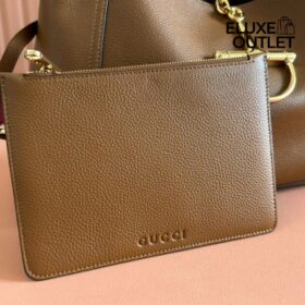 Softbit Maxi Schultertasche Braun Leder 46 cm
