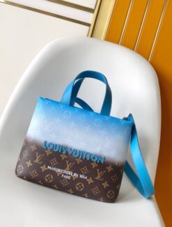 Mini Shopper Blau/Braun 25cm