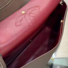Maxi Flap Bag Braun/Gold 32 cm
