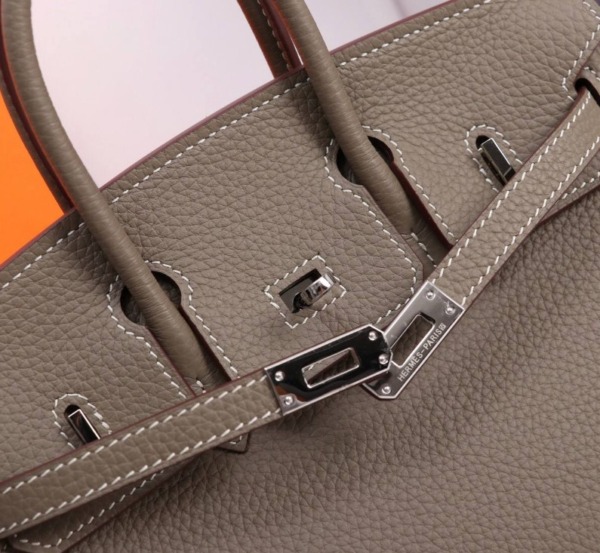 Birkin Togo Leather Taupe/Silvern 30 cm
