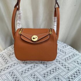 Mini Lindy Braun/gold 19 cm