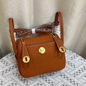Mini Lindy Braun/gold 19 cm
