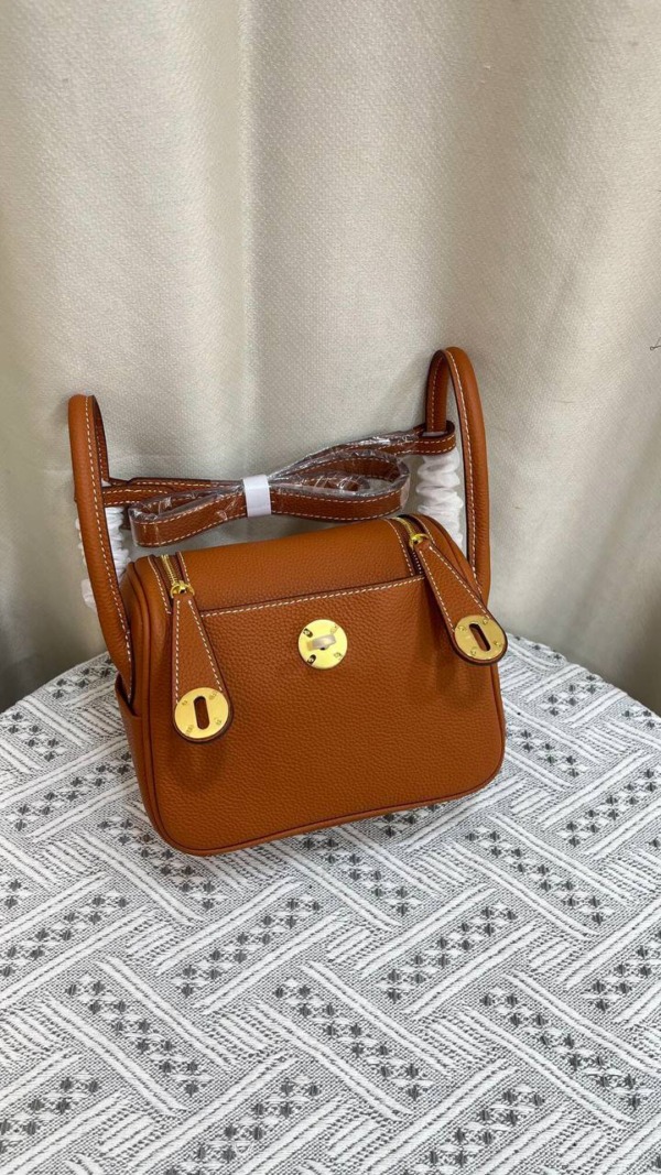 Mini Lindy Braun/gold 19 cm