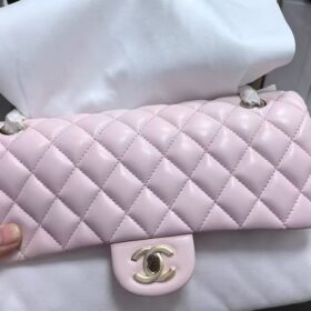 Classic Genarbtes Leder Hellrosa/Gold 25.5 cm