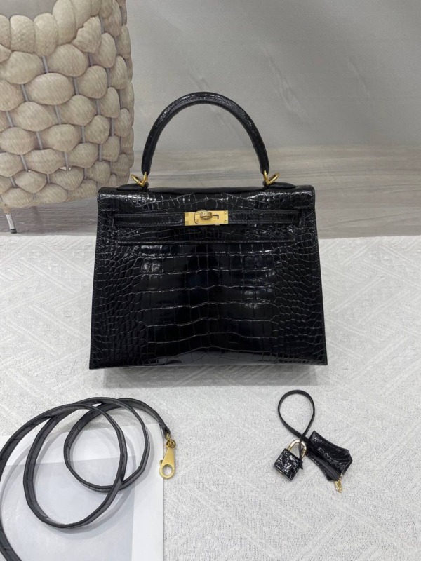 Kelly Alligator Schwarz/Gold 25cm