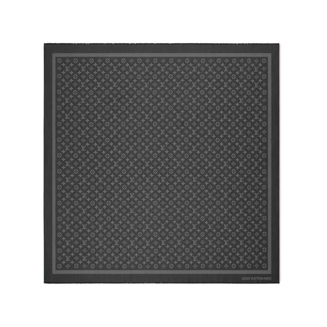 Monogram Denim Shawl Schwarz