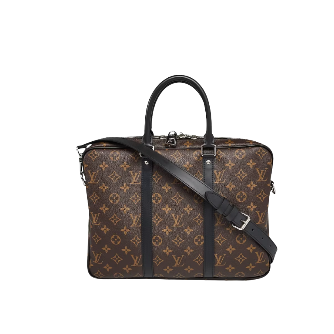 Porte-Documents Monogram Schwarz/Braun 37cm