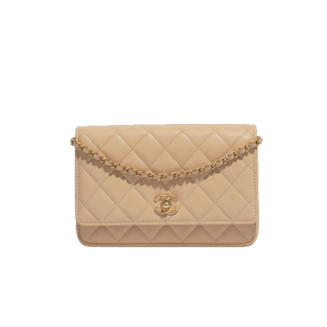 Chain Beige/Lammfell Leather 19 cm
