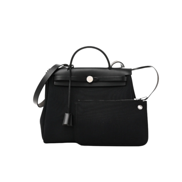 Military Toile Hunter Zip Schwarz 31 cm